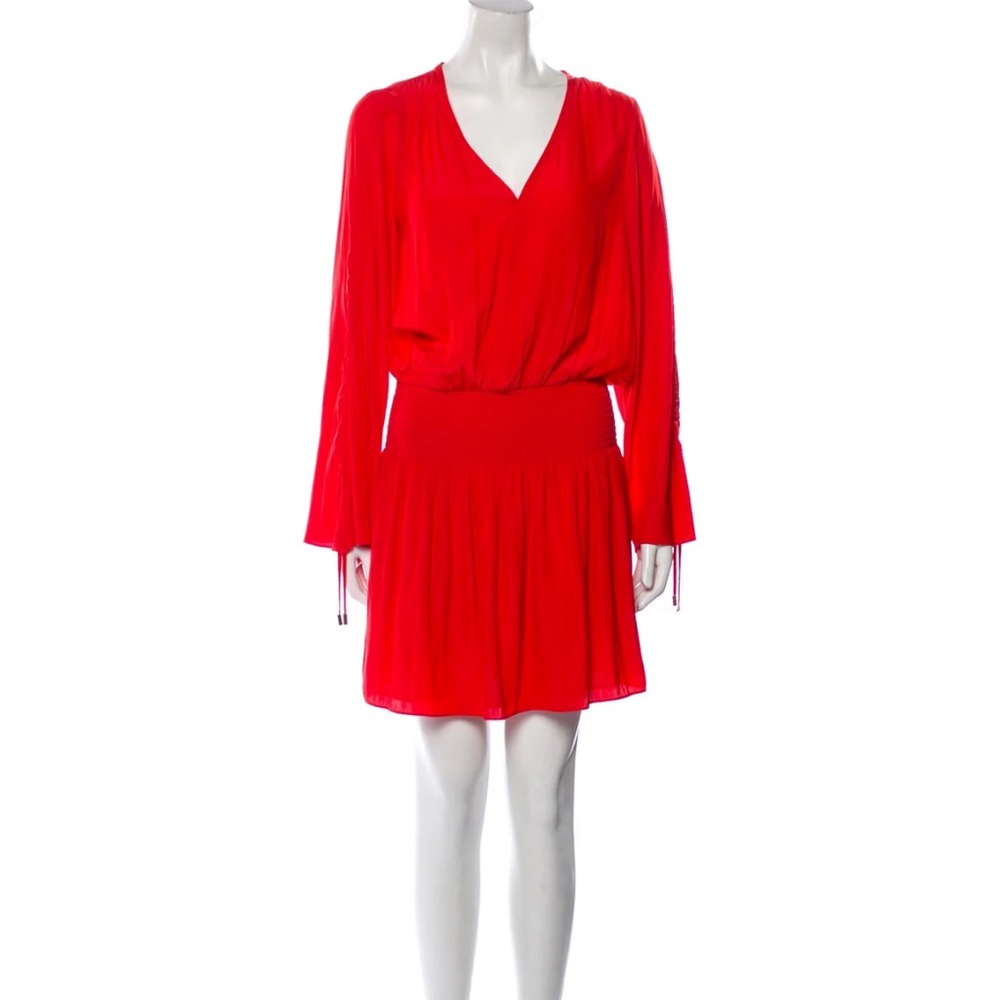 Tomato Red Ramy Brook 3/4 sleeve Mini Dress